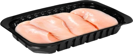 Exemplo de bandeja MAXSAFE utilizada para frango