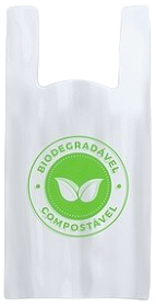 Exemplo de sacolas biodegradáveis e compostáveis