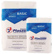 Sacolas lisas em pacotes Basic