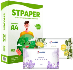 Exemplo de embalagens de papel com barreira funcional