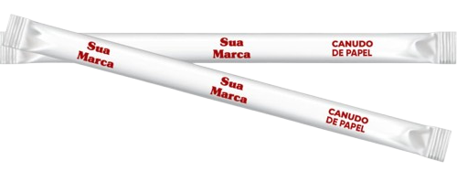 Canudo de papel personalizado