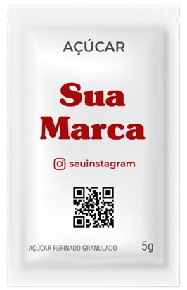 Sachê personalizado para açúcar