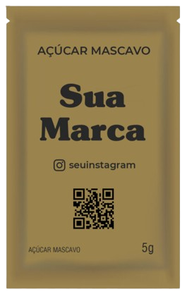 Sachê personalizado para açúcar mascavo